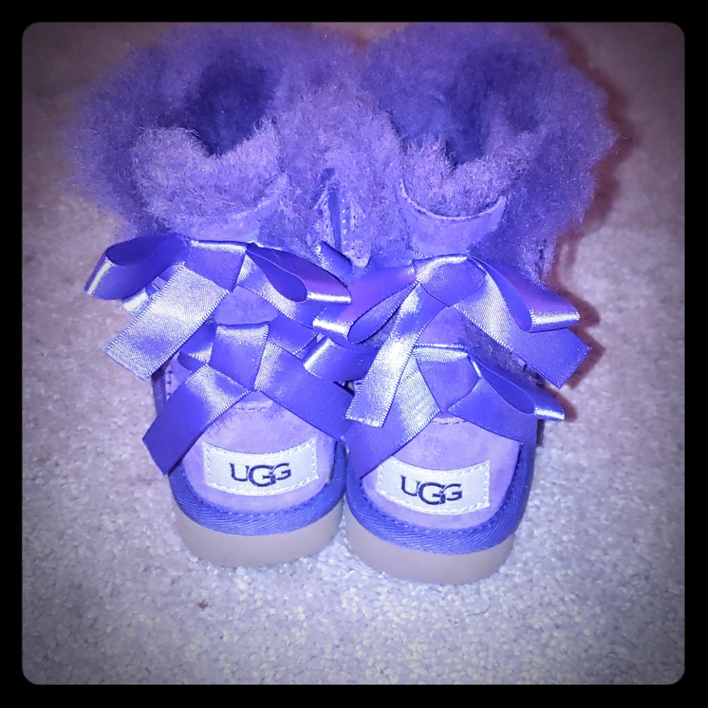 Purple Satin Lace UGGS- Never Worn